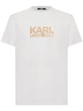 Karl Lagerfeld logo-embossed cotton T-shirt