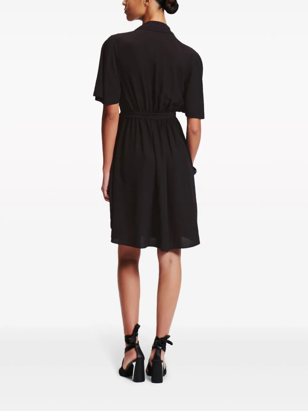 KARL LAGERFELD SIGNATURE WRAP DRESS