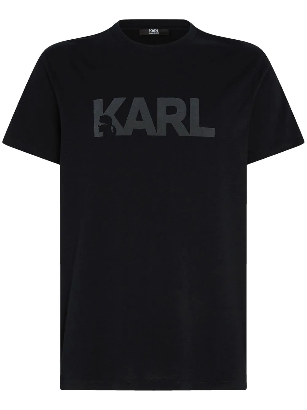 Karl Lagerfeld flocked-logo organic-cotton T-shirt