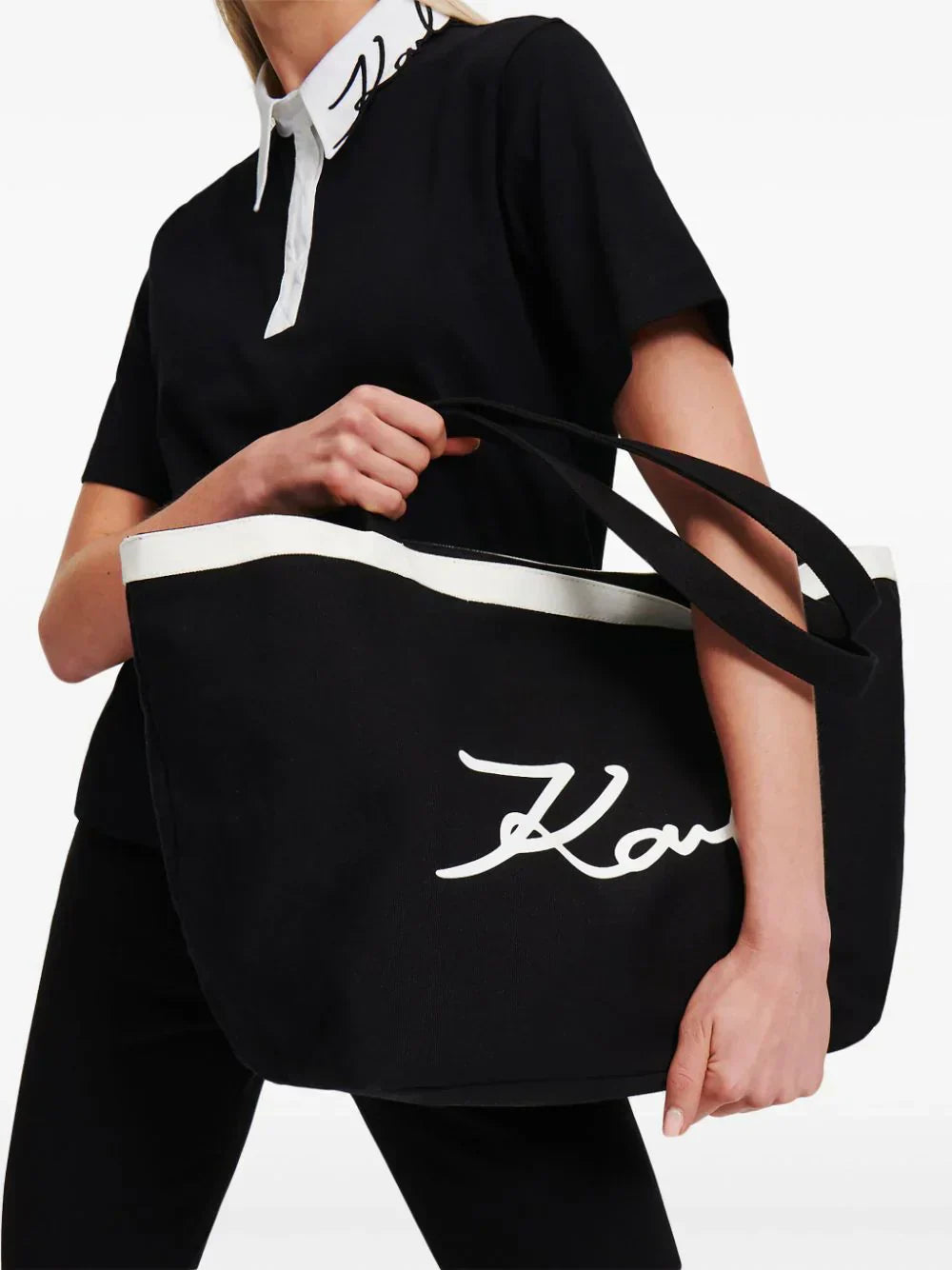 KARL LAGERFELD SIGNATURE TOTE BAG