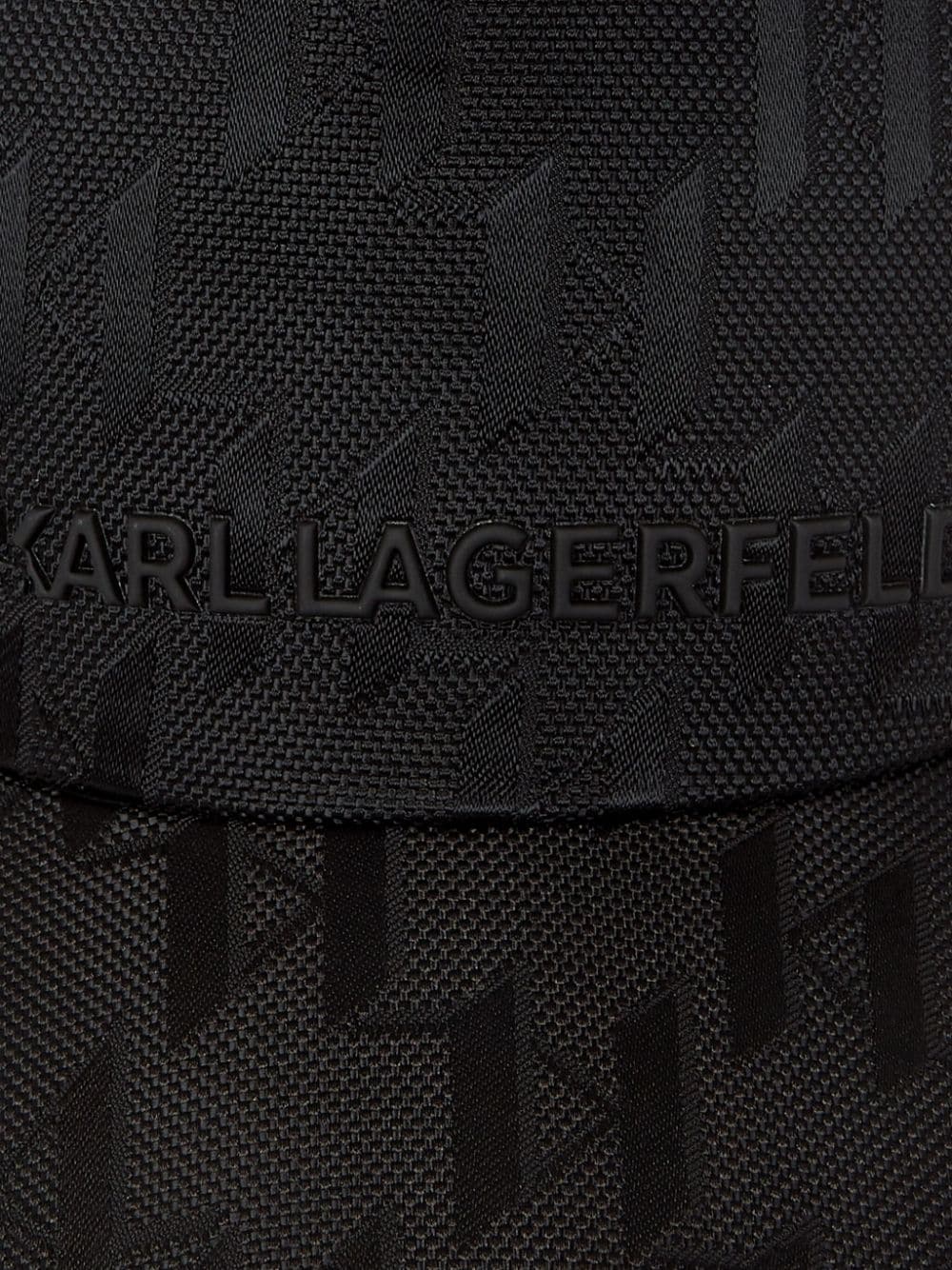 KARL LAGERFELD K/ETCH MONOGRAM JACQUARD BASEBALL CAP