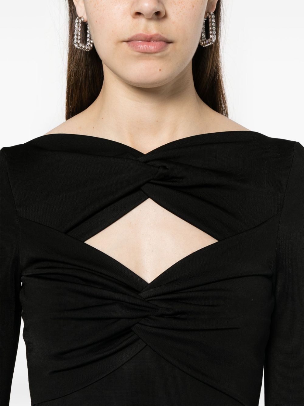 KARL LAGERFELD TWISTED CUT-OUT TOP