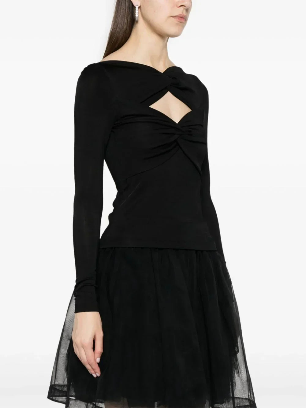 KARL LAGERFELD TWISTED CUT-OUT TOP