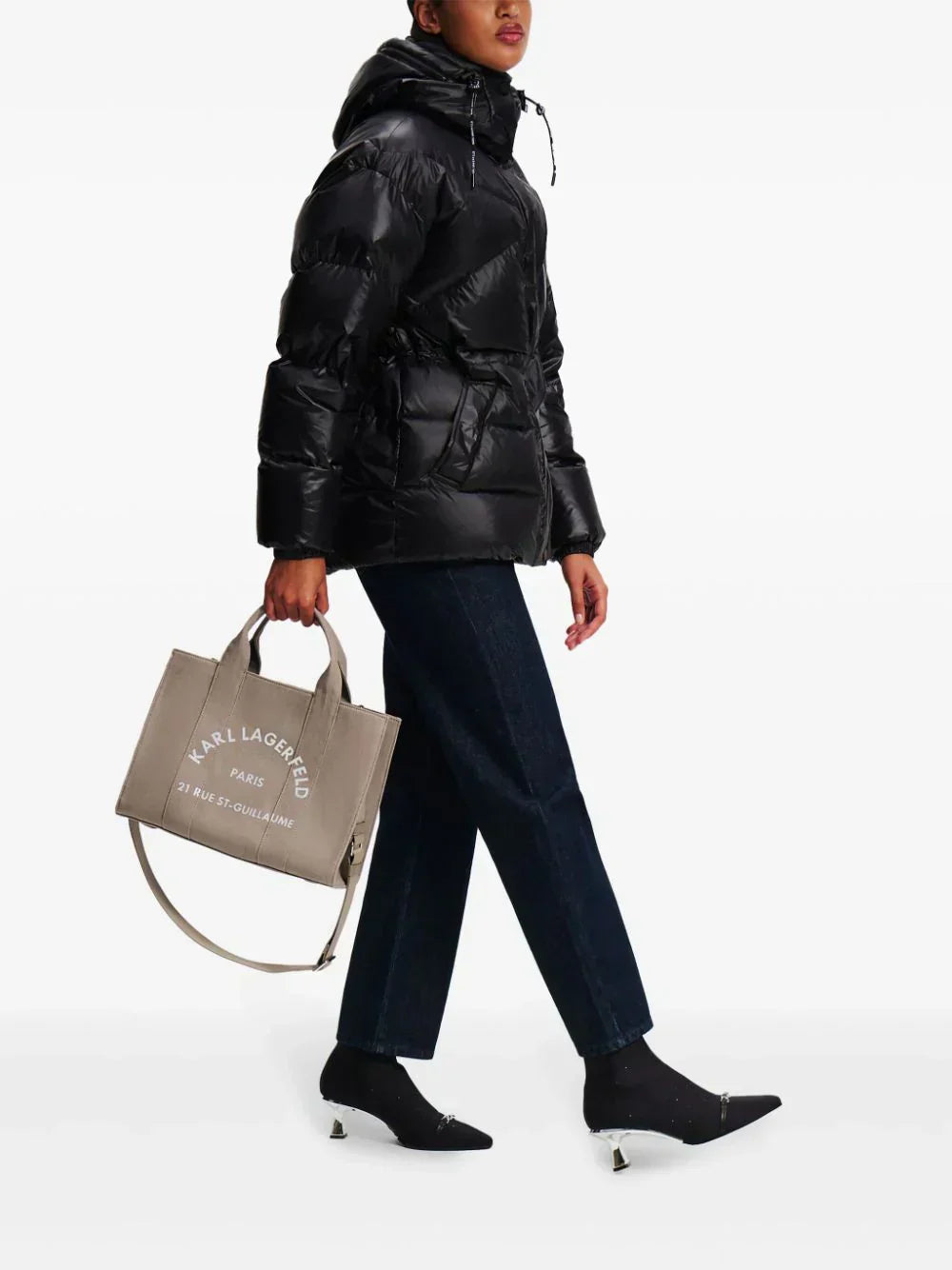 KARL LAGERFELD MEDIUM RUE ST-GUILLAUME SQUARE TOTE BAG