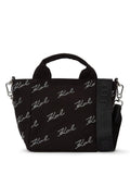 KARL LAGERFELD SIGNATURE RHINESTONE-EMBELLISHED TOTE BAG