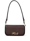 KARL LAGERFELD SIGNATURE LEATHER SHOULDER BAG