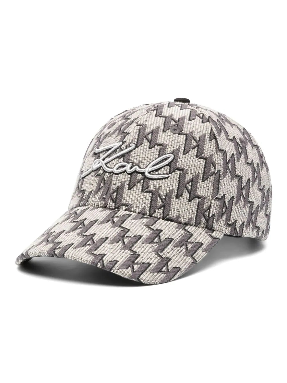 KARL LAGERFELD MONOGRAM-PATTERN COTTON BLEND CAP