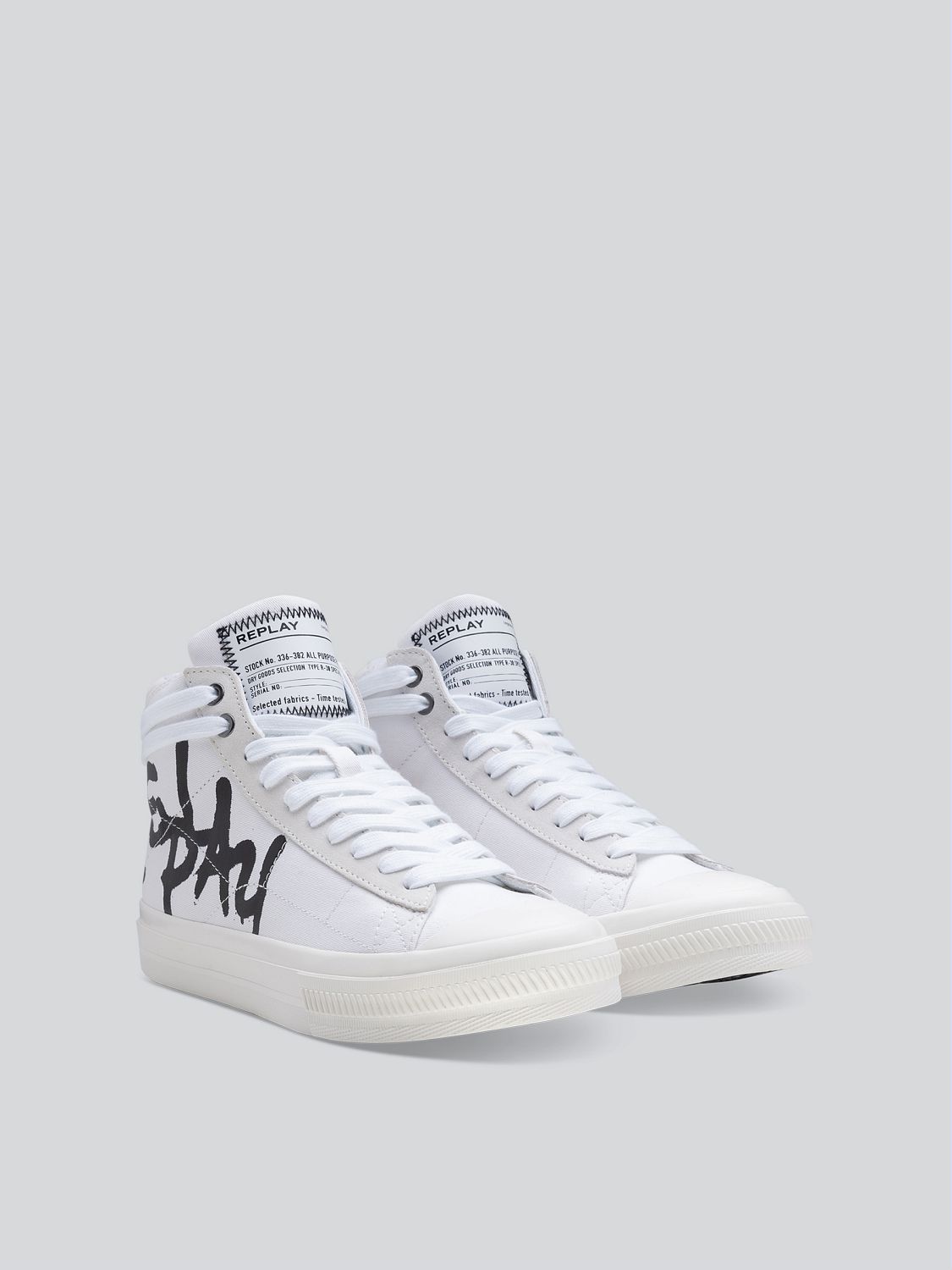 REPLAY SNAP TONE 2 MID-CUT SNEAKERS WITH LACES