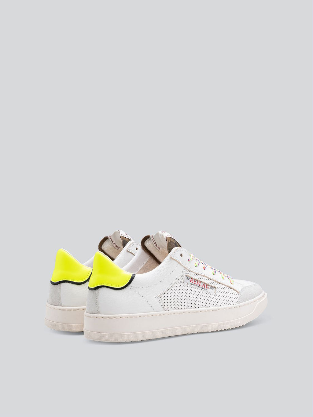 REPLAY RELOAD MIXER LEATHER SNEAKERS WITH LACES