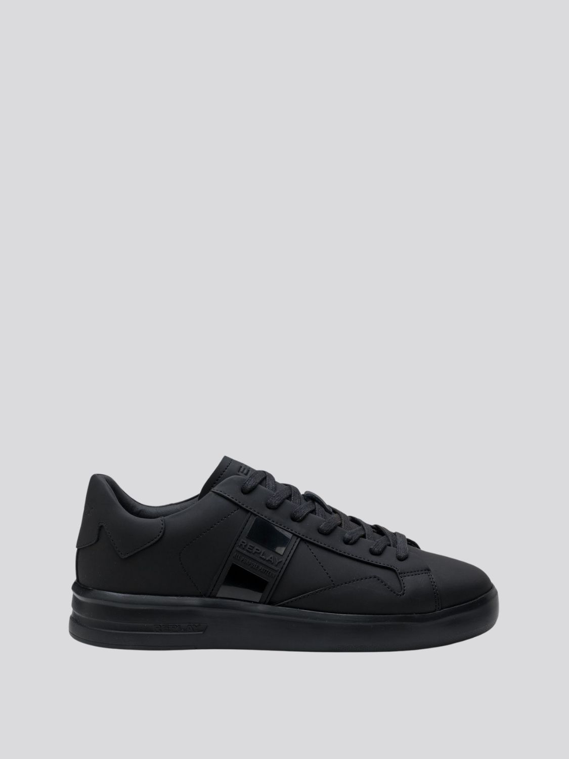 REPLAY UNIVERSITY M GUM LEATHER SNEAKERS WITH LACES